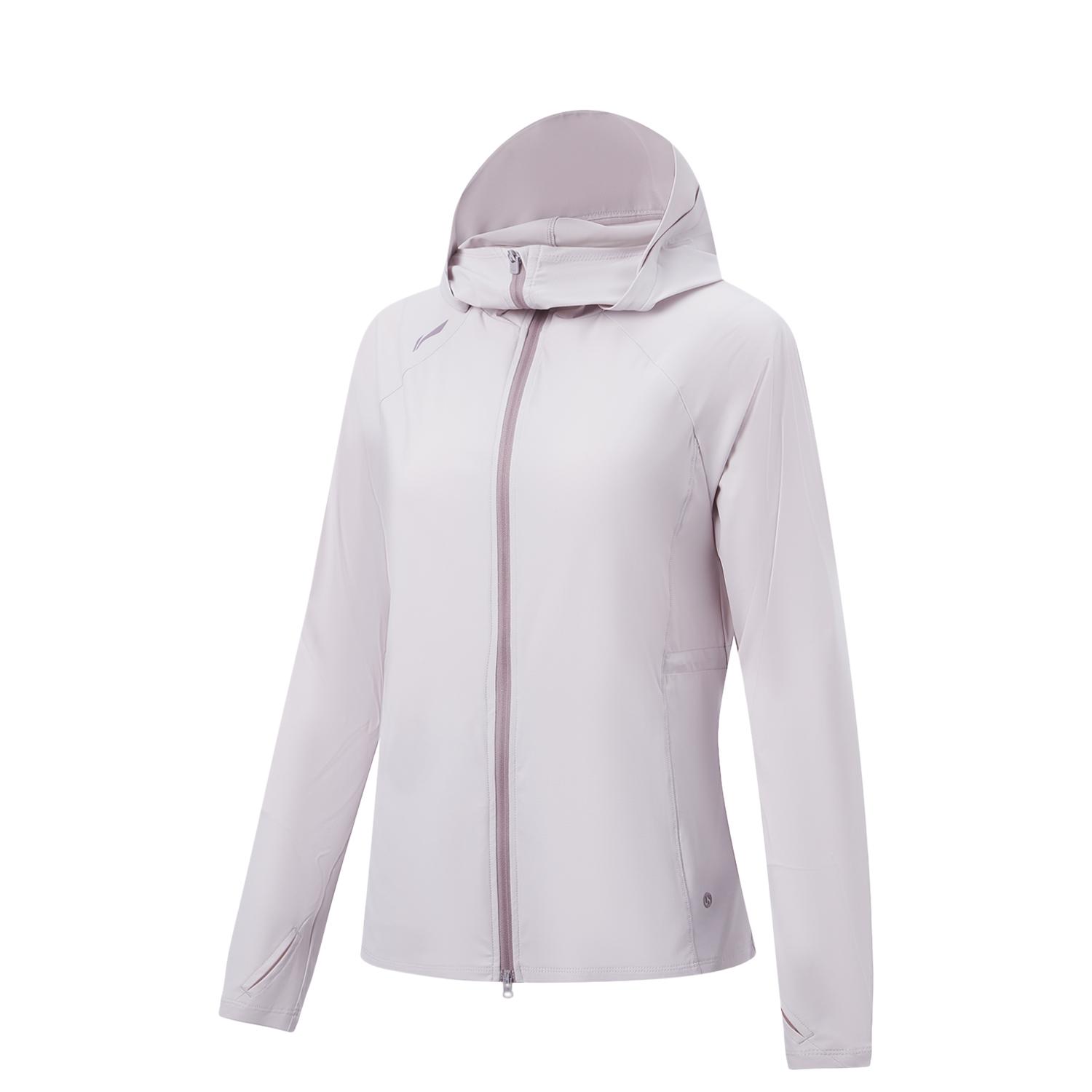 Li-Ning Fitness Series Hooded Zipper Solid Color Jacket Women jackets AFDW730-7 XS