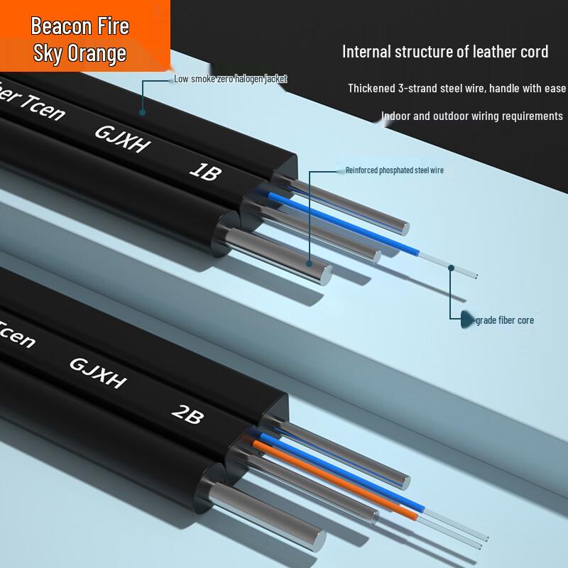 FHTCEN Outdoor Single-Mode SC Fiber Optic Drop Cable Patch Cord
