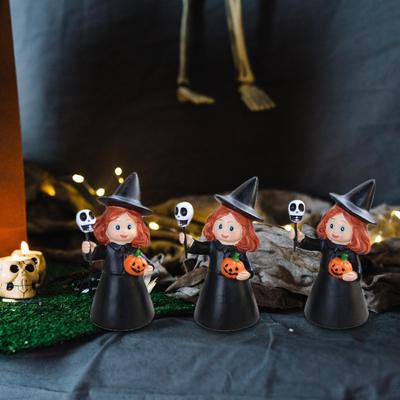 3 Stück Hexenfiguren Tischornamente Halloween-Geschenke Cartoon Kleine Skulpturen für Zuhause Wohnen
