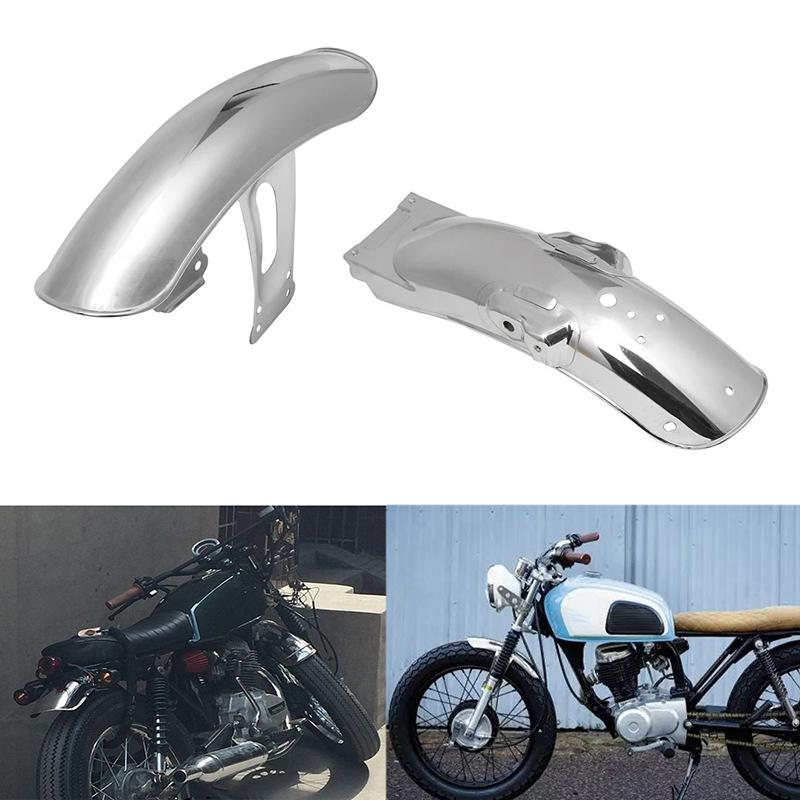 1Set Motorcycle Chrome Metal Front and Rear Fender Retro Mudguard Cover Metal Protector for Honda CG125 CG 125 125cc