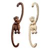 Monkey Shape Plant Bracket Anti-deform Iron Wind Chimes Wall Plant Hook for Yard