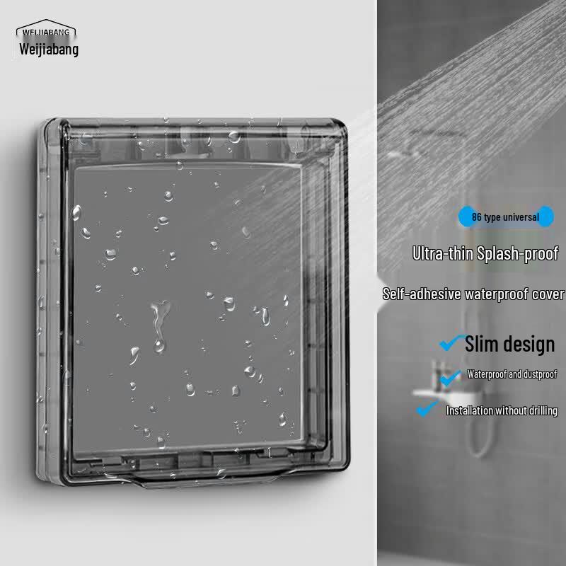 WEIJIABANG 86-Type Ultra-Thin Waterproof Bathroom Switch Socket Cover