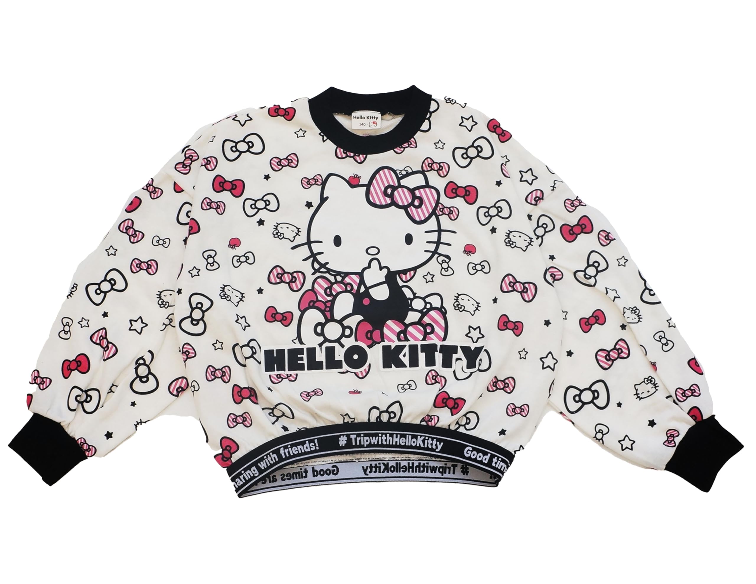 

Толстовка Kitty All Over Pattern Girls Off White [Sanrio]