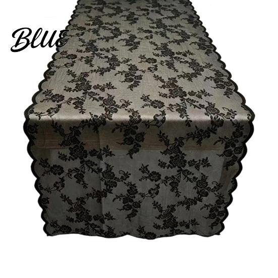 Black Lace Table Coffee Cover Runner White & Runner French Vintage for Table Shoe Cabinet Dining Long Rectangular Decorative