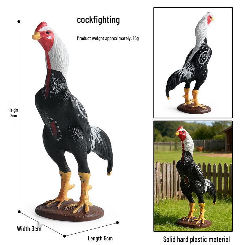 Farm Animal Simulation Toy Set: Chicken, Duck, Goose, Boar, Horse, Cow - Educational Gift for Children, Cognitive Ornament