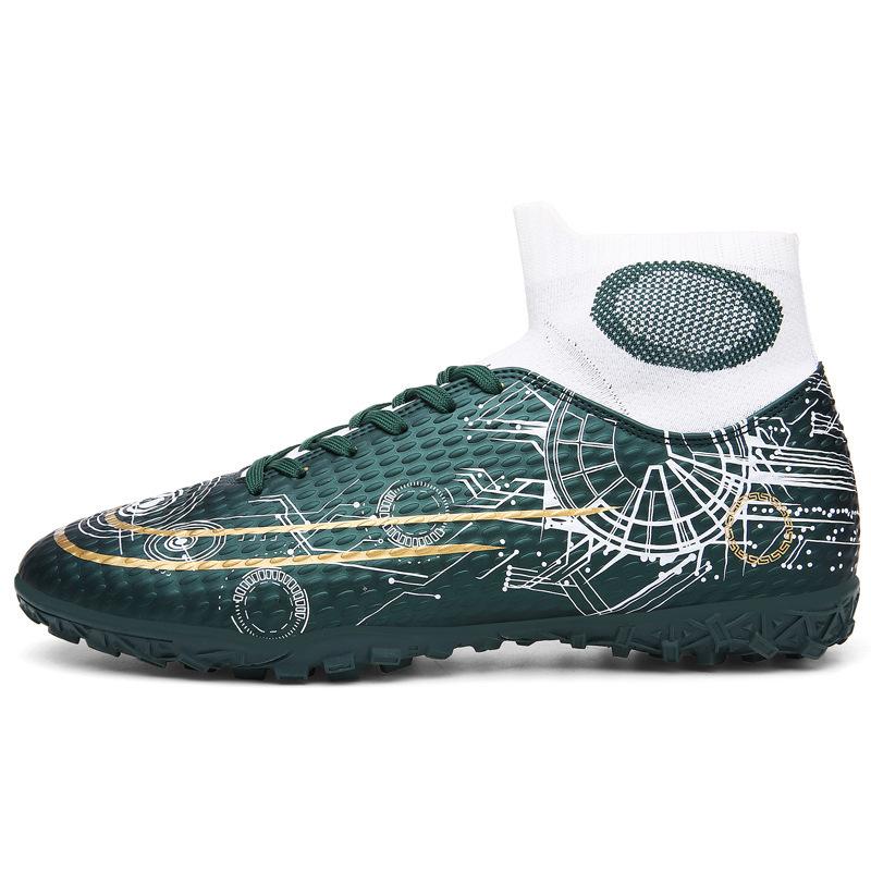 Broken long high-top football shoes, men's sports shoes, adult students, excellent price, grass training, foreign trade youth DingTalk