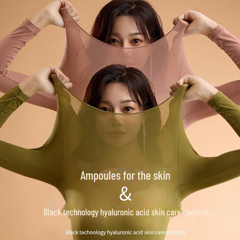 High-Elasticity Moisturizing Tummy-Control Ultra-Thin Warm Autumn/Winter Women's Underwear Top