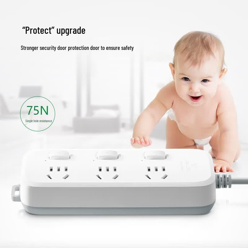 BULL B5 Series 3-Outlet Individually Switched Power Strip CN plug (adapter included)