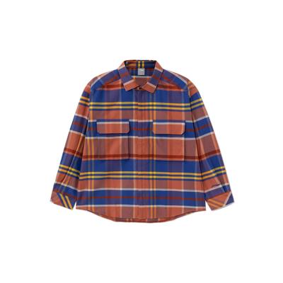 Li Ning Sport Fashion Series Plaid Single-Breasted Long Sleeve Shirt Men Shirts Multi-Color AJDR533-1