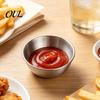 Mini nádobky na omáčku pro hot pot 6 ks Nerezové misky na koření, Misky na dipování, Stříbrné misky na koření Kuchyňské Stohovatelné Kulaté misky na dochucovadla Domácí