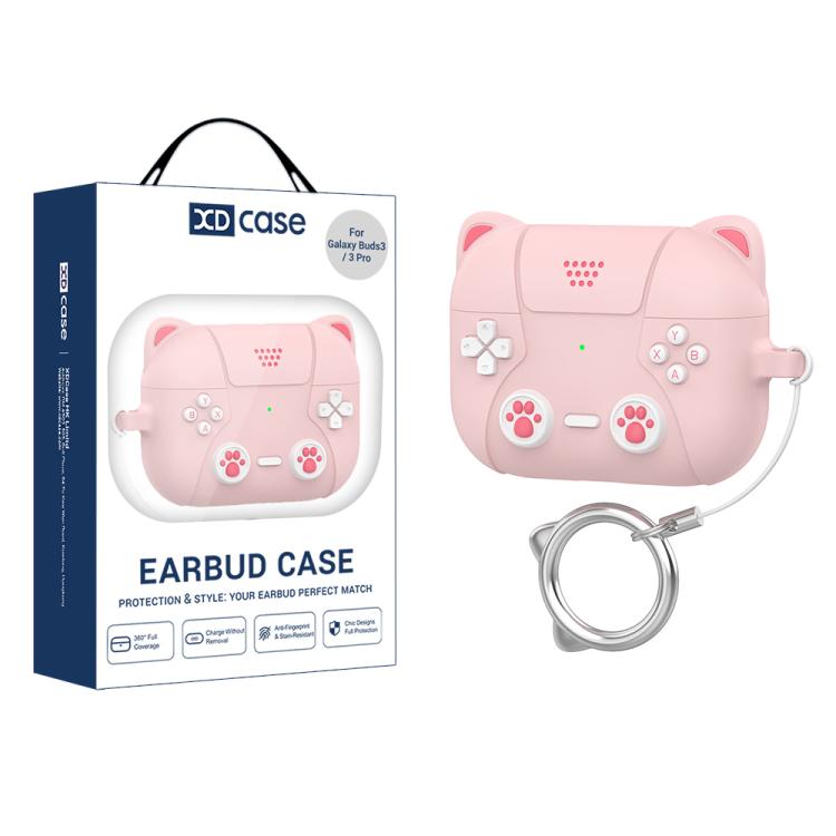 

XDcase Retro Cat Cartoon Silicone Earbuds Case For Samsung Galaxy Buds3 / 3 Pro / 3 FE розовый