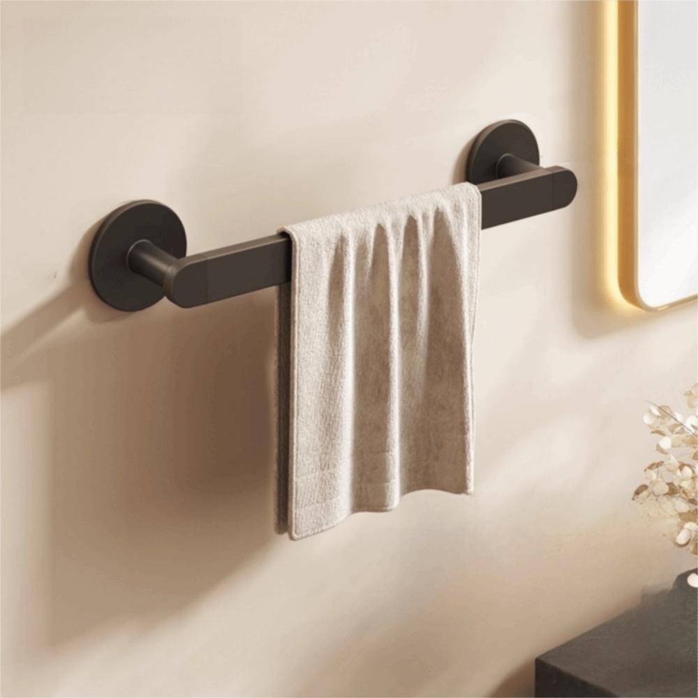 

Waterproof Towel Pole Aluminum Towel Rail New Storage Rack Home Bathroom 30cm-white