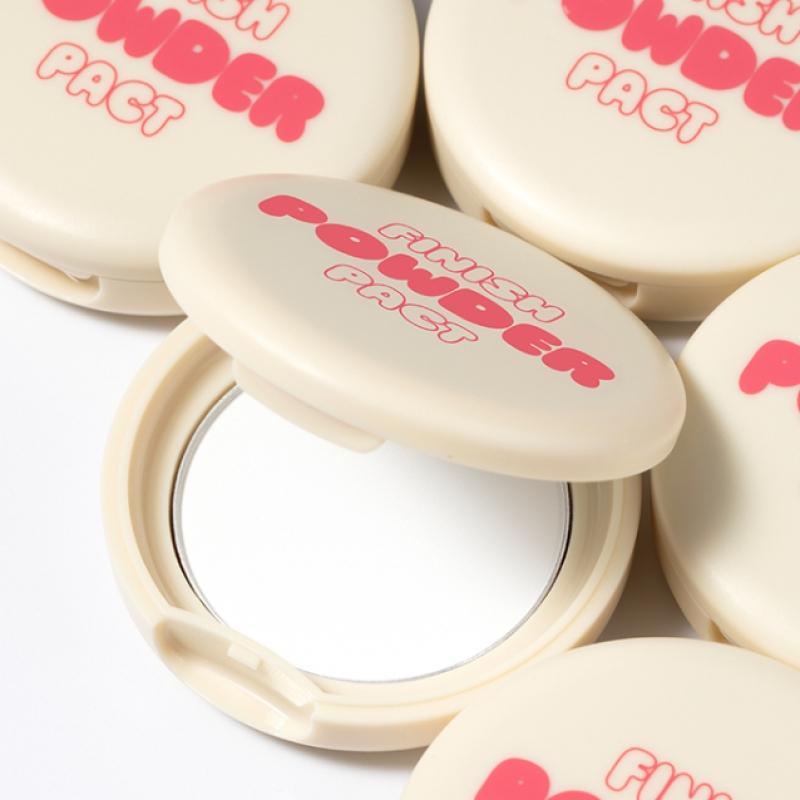 Daiso Me Factory Oil Soak Finish Powder Pact  White  5 G