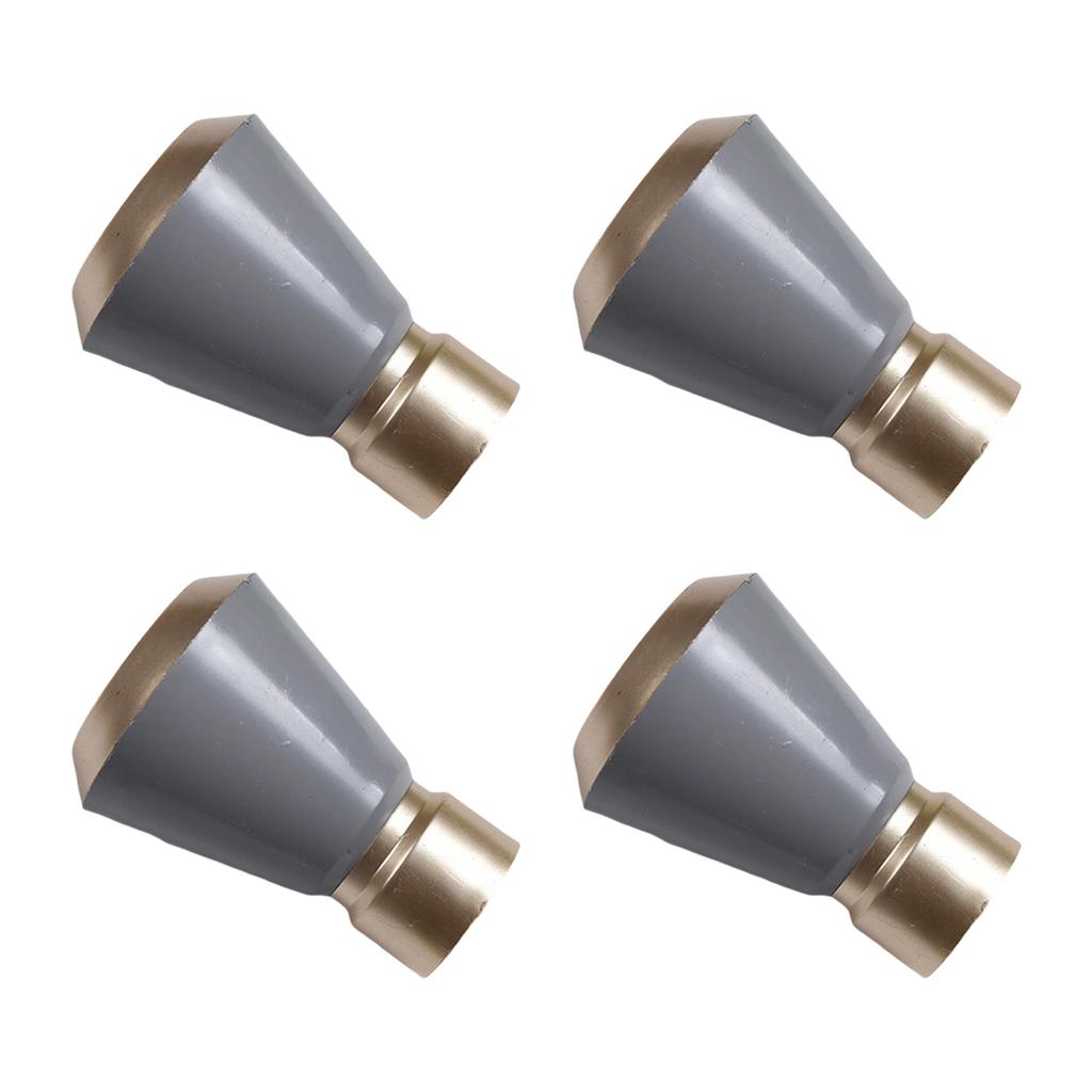 4pcs Modern Artistic Finial Caps Stylish Minimalist Curtain Rod Finials set for Curtain Rods for Home or Office Decor