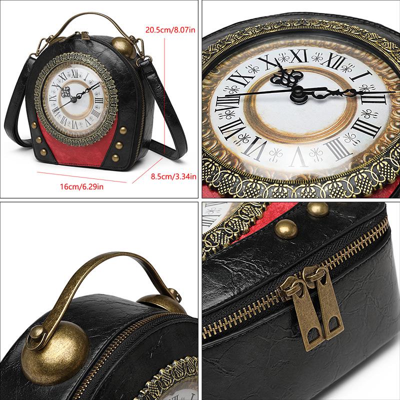 2025 British Niche Retro Handbags: Creative Clock and Watch Inspired Round Bags for Women
