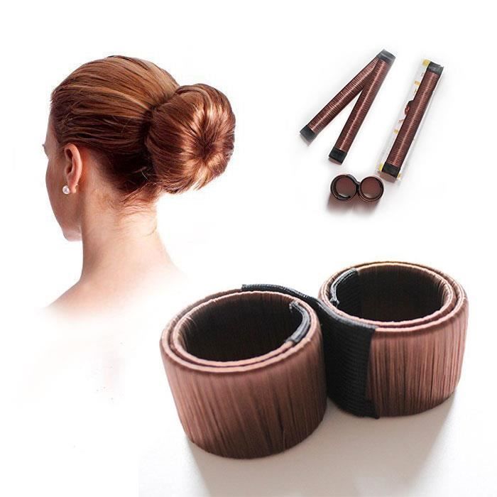 

SHOP-STORY - Accessoire de Coiffure pour Réaliser Des Chignons Facilement - Chignon Facile - Magic Bun - Couleur Chocolat