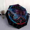 1pc Butterfly Mandala Automatic Open/Close Umbrella with Folding feature Compact Travel Umbrella, Lightweight design, for Commuting095