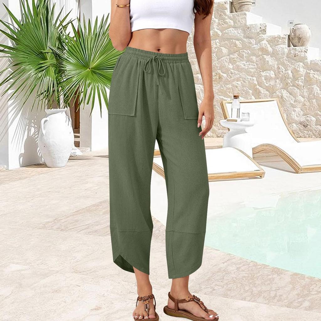 Women's Straight Pants Fashion Casual Pants Nine Point Harlan Pants