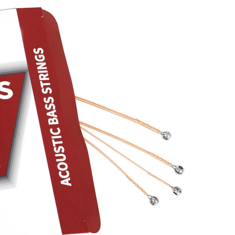 4pcs Acoustic Bass Strings 40 60 75 95 Carbon Steel Hexagonal Core Alloy Strings