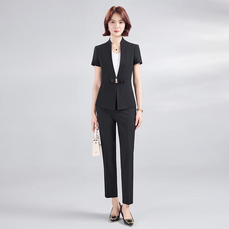 

Женский деловой костюм с коротким рукавом 2XL