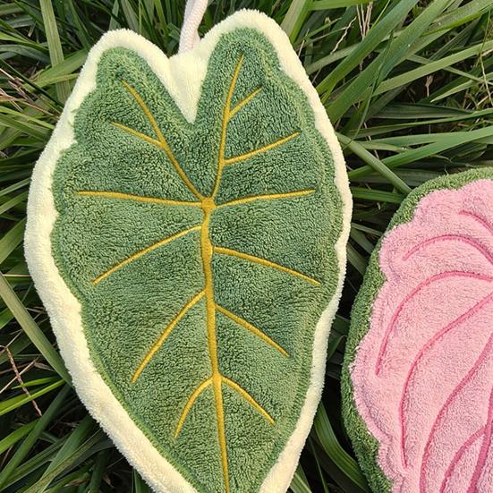 Handtuch Blattform Hängendes Design Küchenhandtuch Dick Saugfähig Wiederverwendbar Tragbares Handtuch Badezimmer Küchenzubehör