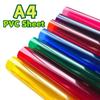 10 ks DIY Barevný Filtrační Gelový Film A4 Čirý Průhledný Barevný Acetátový List Tloušťka 0,3 mm Průhledný PVC List