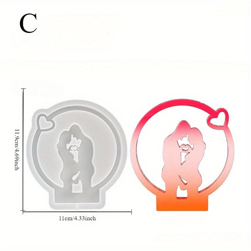 Digitální dekorativní ornament, držák na svíčky, sádrová forma, silikonová forma pro kutily