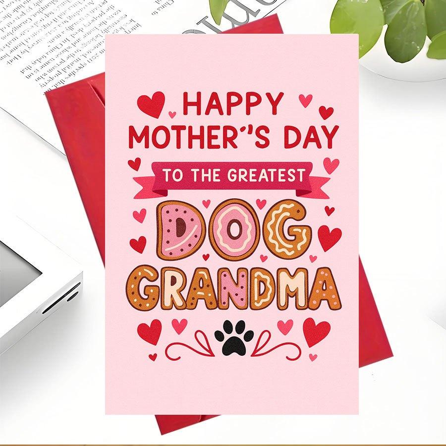 

1Pcs Mother s Day Greeting Card for Dog Lovers, Perfect Gift for Pet Lovers, Thank You Card, Party Gift Supplies