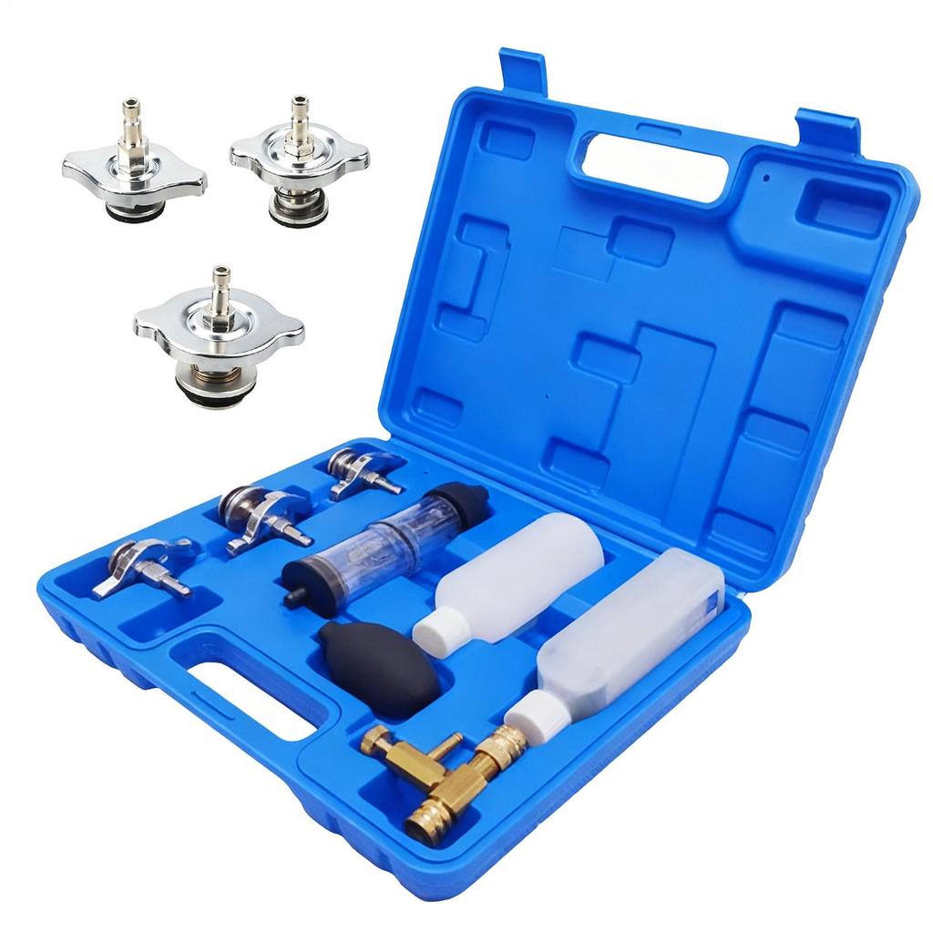 8PCS Combustion Leak Tester Kit CO2 Leak Detector Cylinder Head Gasket Testing Tools Gasket Block Tool Automotive Leak Tester