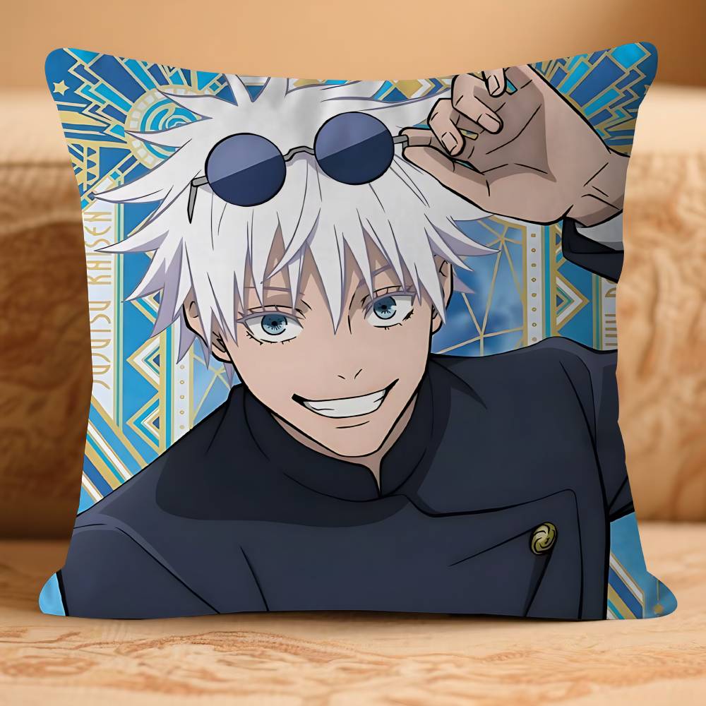 Satoru Anime GojoS Pillow Case Removable Washable Cushion Cover – All-Season Soft Linen