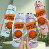 1PC Basketball Sports Badge Logo 750ml Color Plastic Sports Water Bottle Leakproof Flip Straw Lid Suitable for Sports Office Home Use