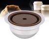 Capsula Caffè Riutilizzabile Adatta per   Linea   Macchina da Caffè Filtro Caffè Ricaricabile in Acciaio Inossidabile 304 con Spazzolino e Cucchiaino