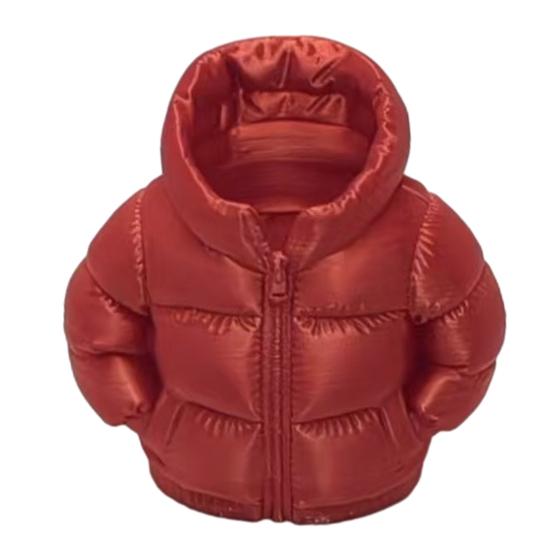 3D Printed Down Jacket Pen Holder, Funny Puffer Jacket Pencil Holder, Creative Desk Organizer for Office Supplies, Cute Stationery Holder for Desk,