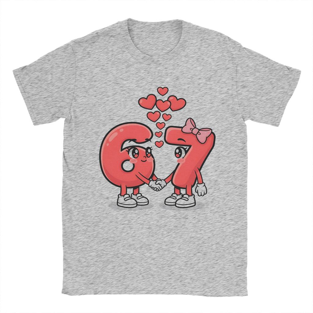 Sweet Six Seven Valentine Unisex T Shirts Fun Tee Shirt Short Sleeve Crew Neck TShirt Pure Cotton 4XL 5XL 6XL Clothes