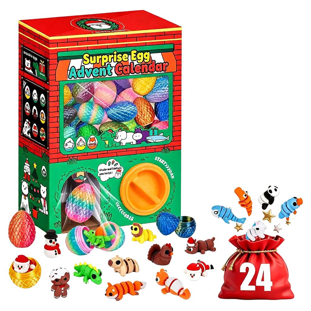 Christmas Building Set with Gacha Machine for Kids Party Favors