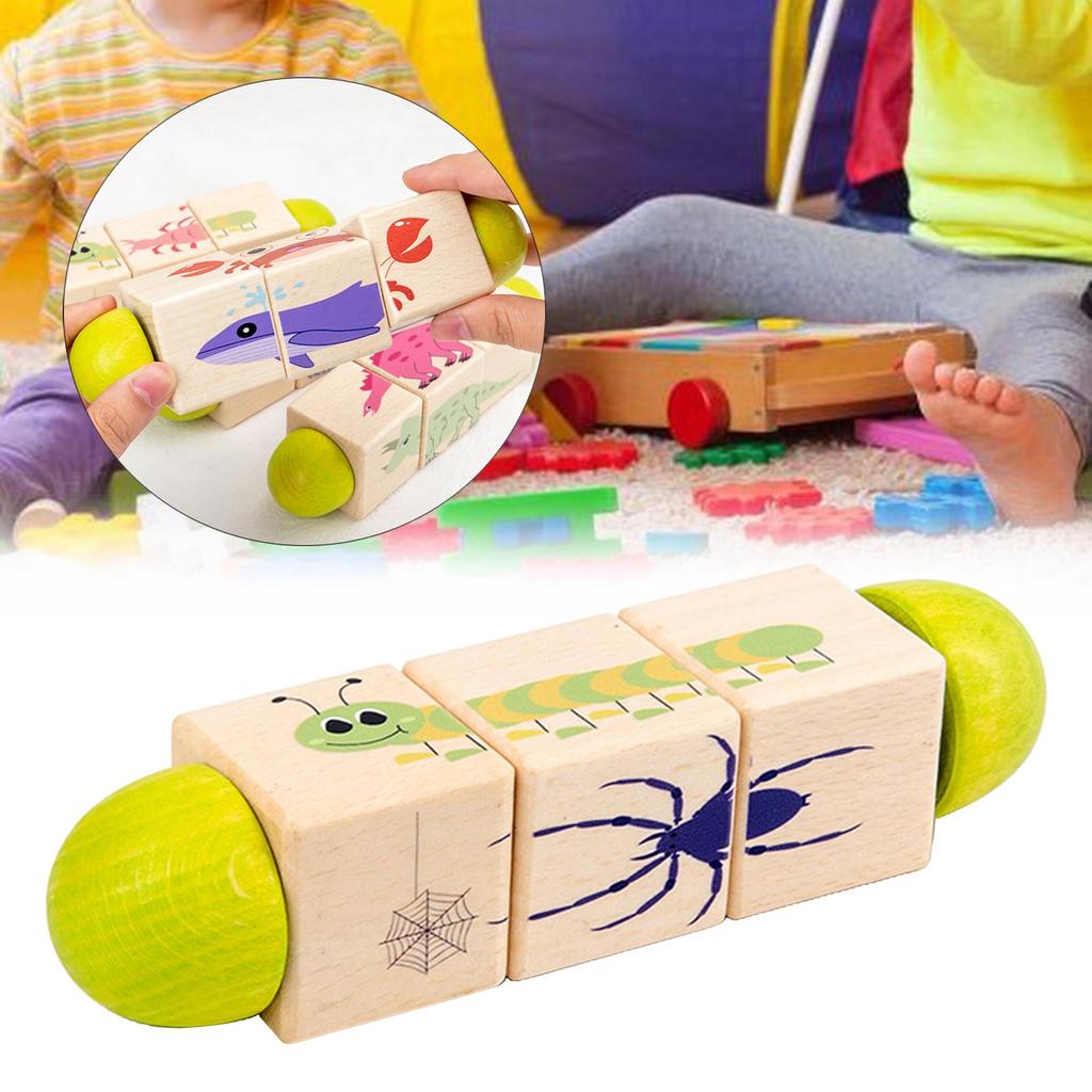 Rotating puzzle children toys Building Blocks Educational Toys Jigsaw Toys for Preschool