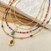 Handmade High-End Beaded Necklace: Versatile, No-Fade Natural Stone Design for Women