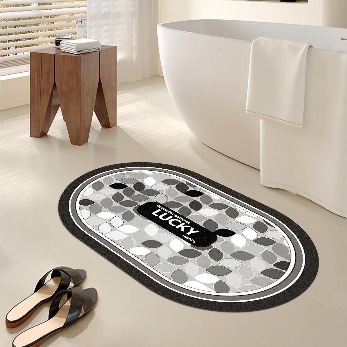 

Diatom Mud Moisture-wicking Ground Mat Restroom Toilet Door Entry Entry Slip-resistant Foot Mat Toilet Toilet Carpet 40 * 60cm