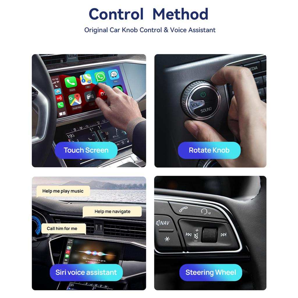 MINI3-3 For Carplay Wireless Adapter AI Box Car Infotainment System Converter USB Connection