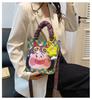 Damen Graffiti Illustration Schultertasche - Lustiges & Frisches Crossbody Bucket Design