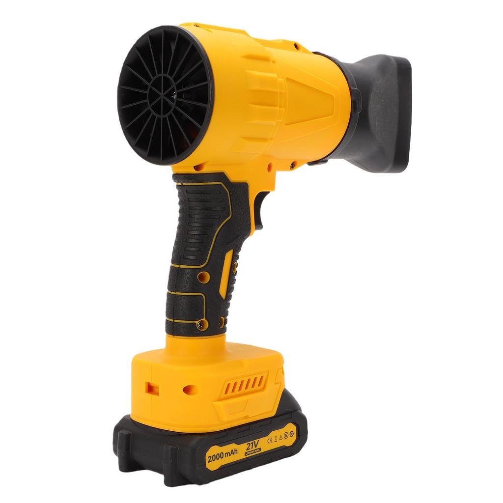 Cordless Leaf Blower 2000mAh Battery Lightweight Handheld Turbo Blower with Detachable Air Nozzle 2 Speed for Lawn