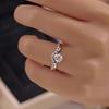Four-claw Inlaid Zircon Ring for Women, Fashionable Personality and Popular, Princess Temperament Jewelry
