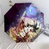 Padrão de Personagens de Dragon Ball, guarda-chuva de dobra automática, design portátil e dobrável, 8 varetas, um presente de Natal ou aniversário.