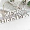 Hanging Decoration Elk Craft Festival indoor and outdoor Party Decor Wooden Holiday Gift White for
