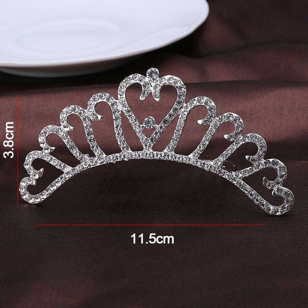 New Alloy Princess Crystal Tiaras Hair Ornaments Gifts Crowns Hair Comb Rhinestone Bridal Hair Accessories Birthday Party