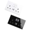 Se 2 nabíjecími porty USB Dual Switch Socket 13 Amp 20W Rychlé nabíjení