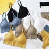 TERMEZY Frauen Sport-BH-Set Sexy rückenfreies Bralette-Set nahtlos gepolsterter BH G-String Tanga weiche Baumwoll-Dessous-Set