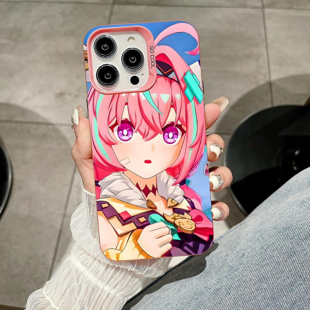 

Game GI Varesa Pink Translucent Mobile Phone Case for iPhone 17 16 15 14 13 12 11 X XR XS Air Pro Max Plus Colorful Cover iPhone17 Pro Max