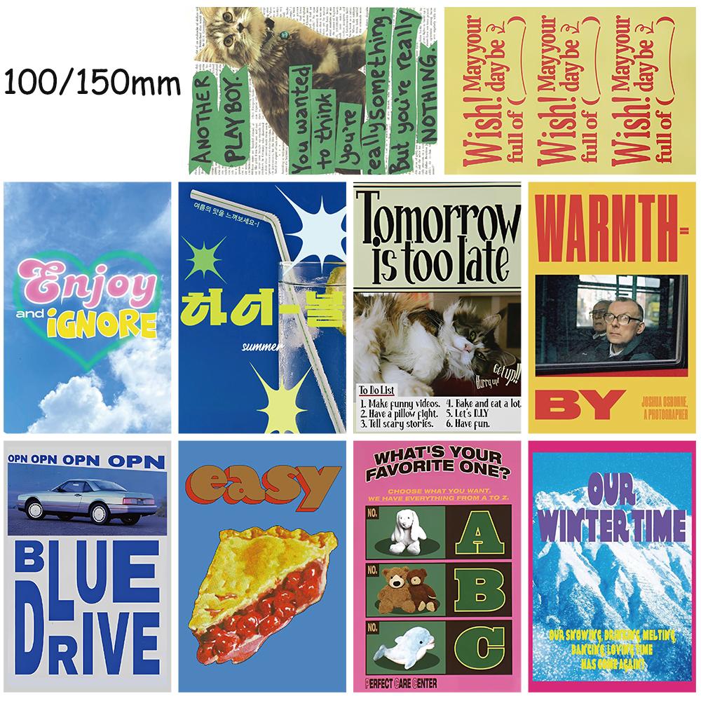 

10 ШТ. Ретро Полароидные Наклейки Постеры Оригинальный Подарок Кофе Скейтборд Гостиная Мультяшное Украшение Комната Наклейки Открытка 10×15 СМ