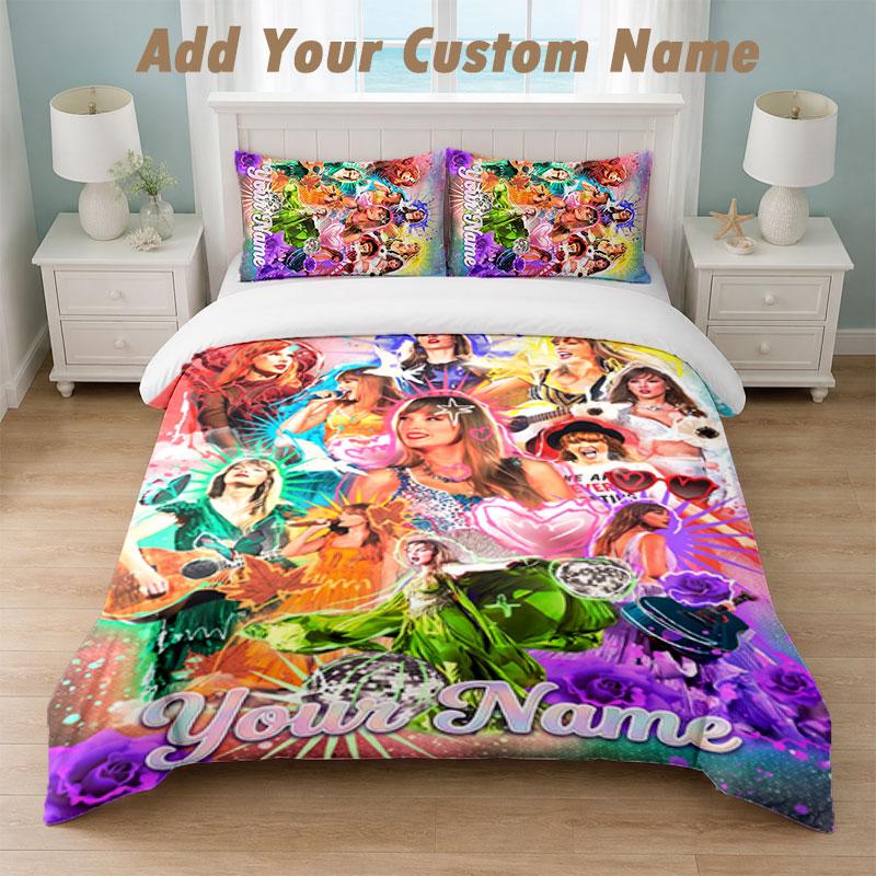 Bedding Set 1 Duvet Cover 2 Pillowcases Taylor Swift Print Soft Bed Linen Bedroom Decor